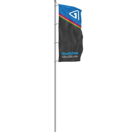 Hoist flag 120x300 cm portrait format - without hemstitch - eyeleted