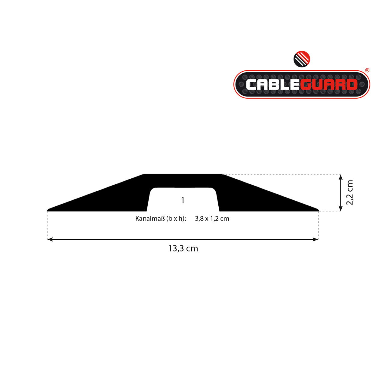 Kabelbrücke Büro – Cableguard Cablecover - schwarz