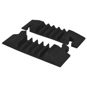 Black Line 5 End Piece for 5-Channel Cable Ramp