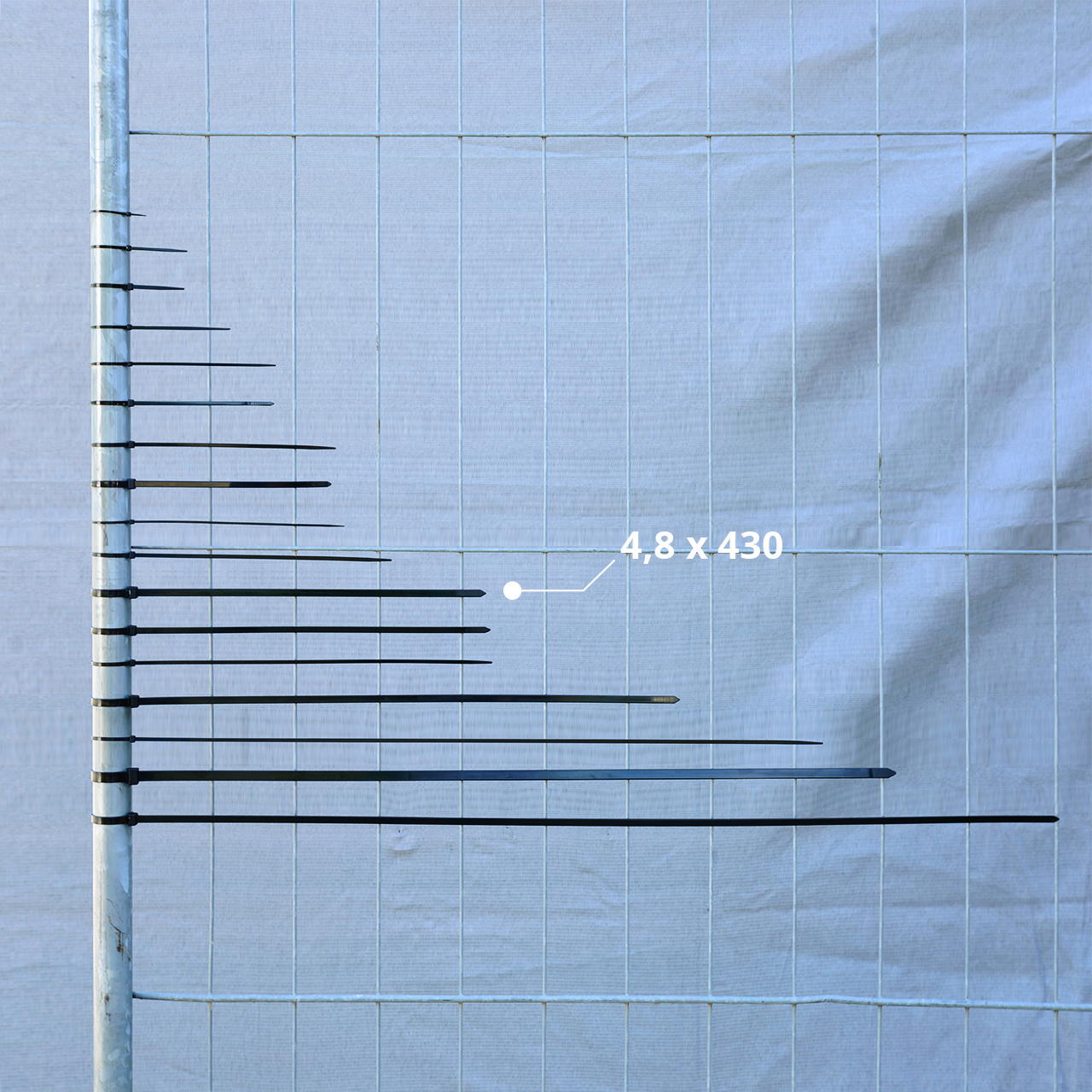 Kabelbinder schwarz - 4,8 mm x 430 mm