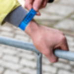 Kontrollbändchen 1-farbig bedruckt - blau Tyvek Bänder bedruckt (1-farbig) - 19 mm, blau - blau