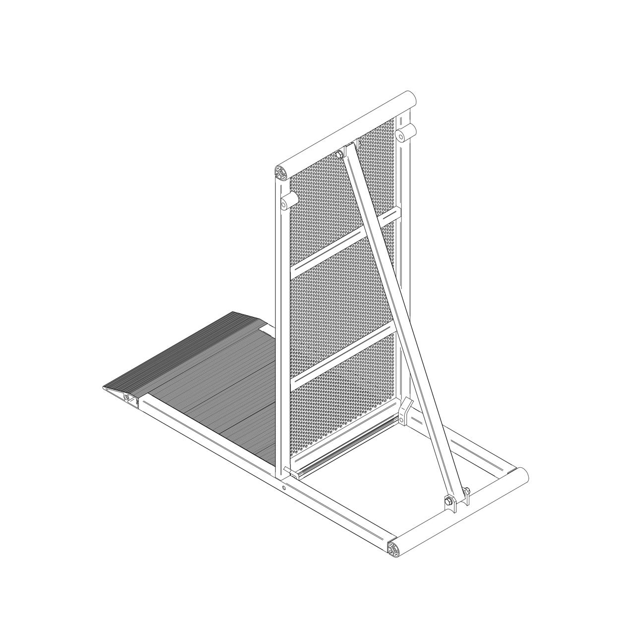 Gigs Bühnenbarrikade Standard - Halb - schwarz