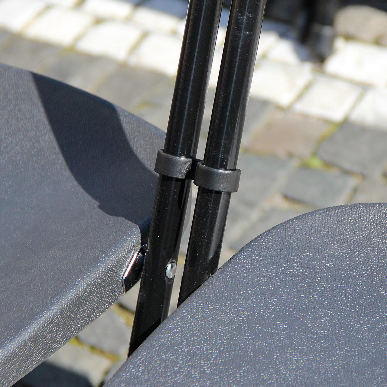 10 folding chairs - black