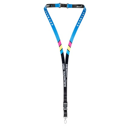 Lanyards bedruckt 2-seitig - 10 mm - Karabiner Oval - mit Sicherheitsverschluss - mit Clip