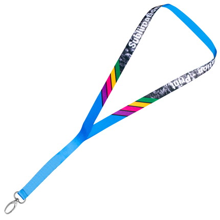 Lanyards bedruckt 2-seitig - 15 mm - Karabiner Oval - ohne Sicherheitsverschluss - ohne Clip