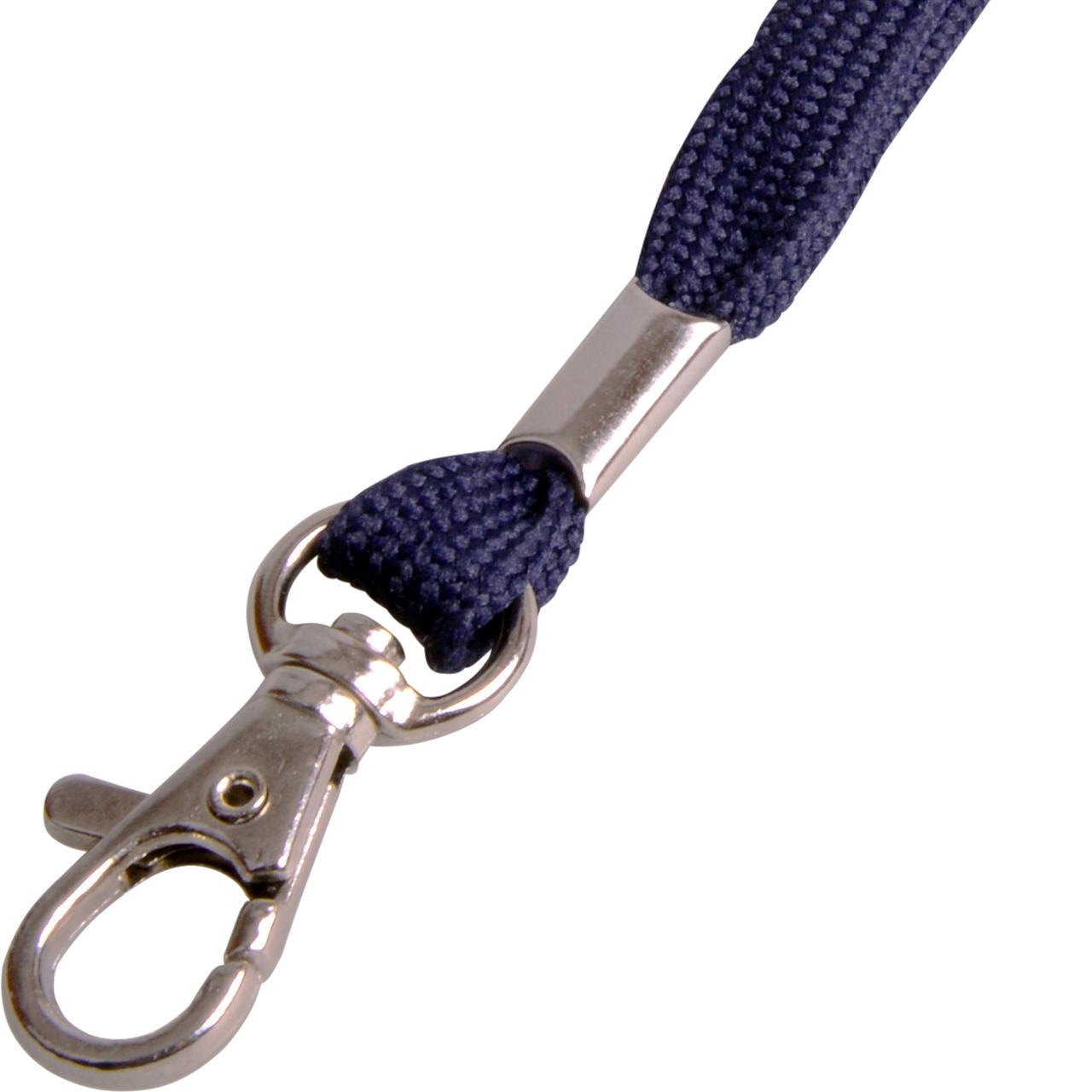 Lanyard tube with carabiner clip - dark blue
