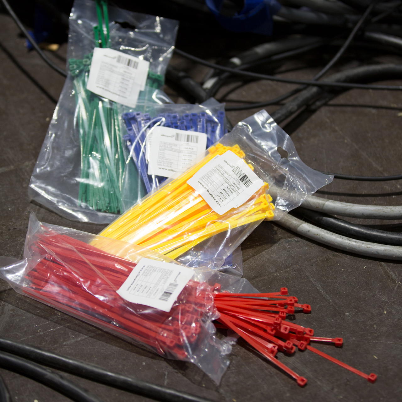 Kabelbinder bunt - 4,8 x 200 mm - gelb