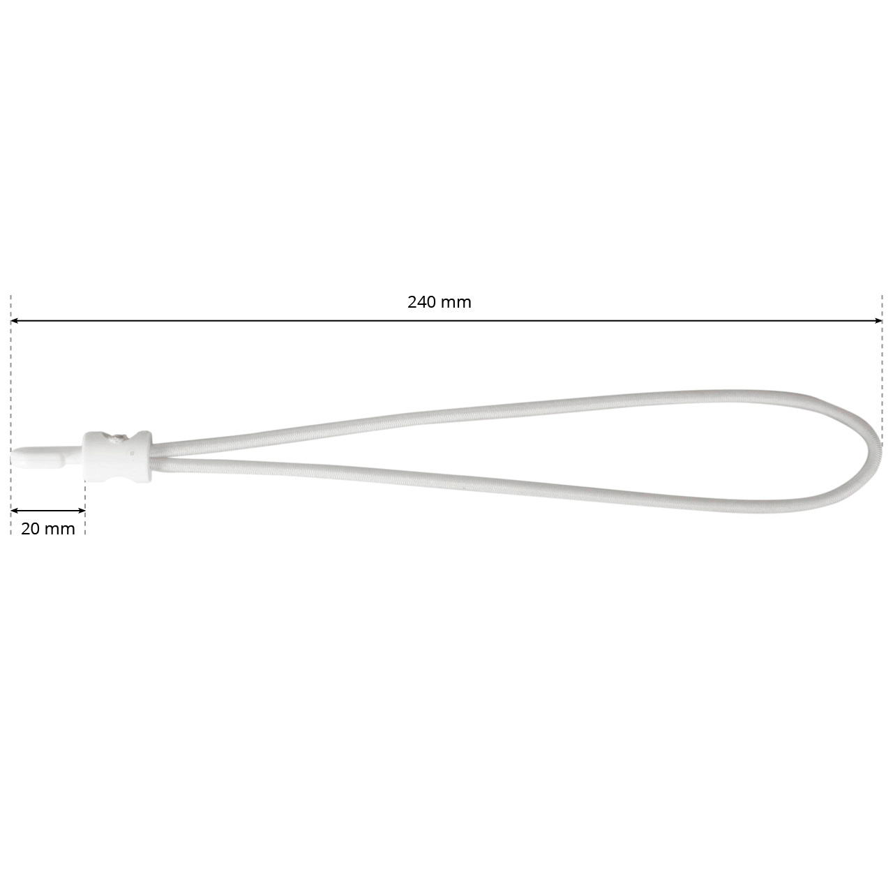 Spannfix Gummispanner weiß, 24 cm - weiß - 24 cm