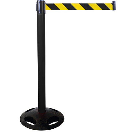 belt barrier posts - black Plastic belt barrier posts - black - black-yellow