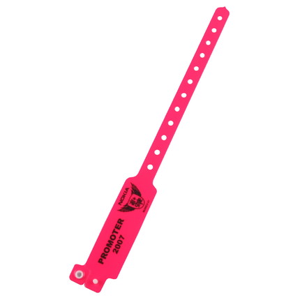Printed vinyl admission wristbands (1c) - neon pink