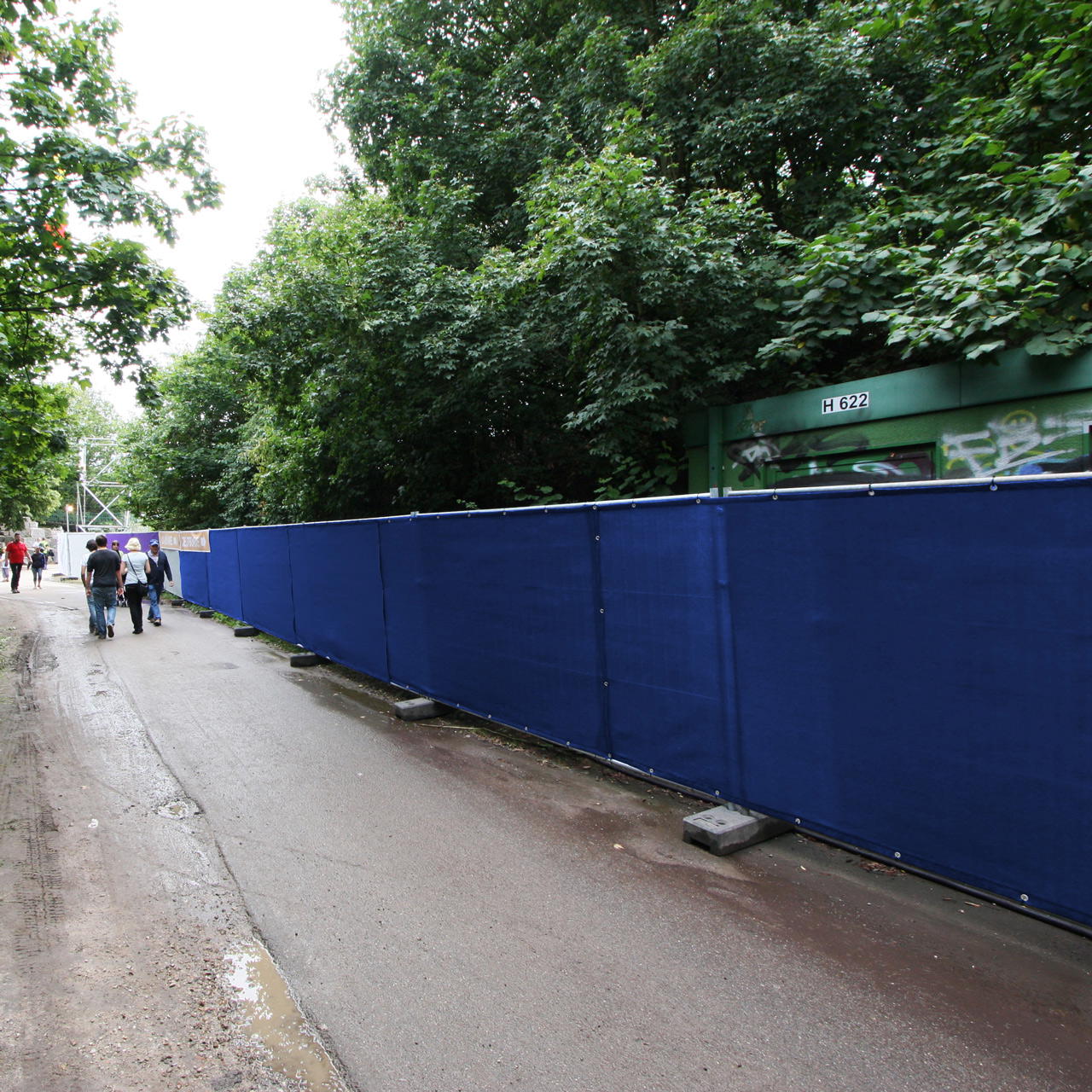 Bauzaun Sichtschutz B1 - dunkelblau