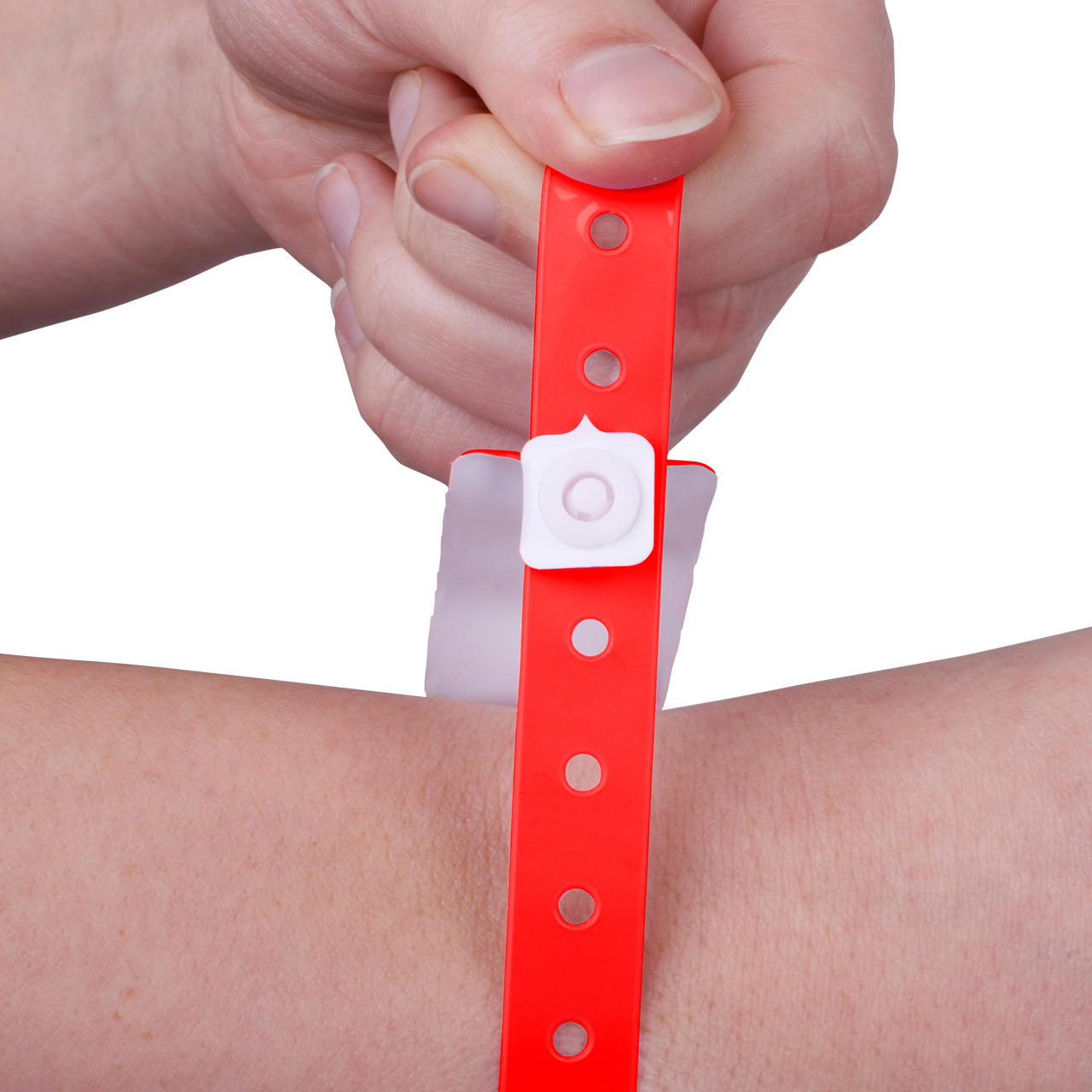 Vinyl Einlassbänder bedruckt (1c) - neonrot