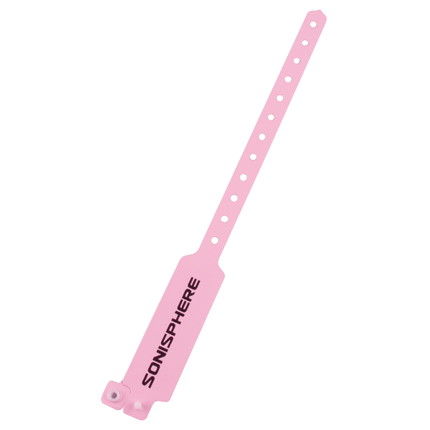 Printed vinyl admission wristbands (1c) - pink