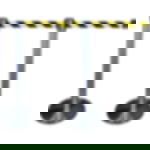 belt posts - yellow-black (warning labelling) Premium belt posts – stainless steel - yellow-black (warning labelling)