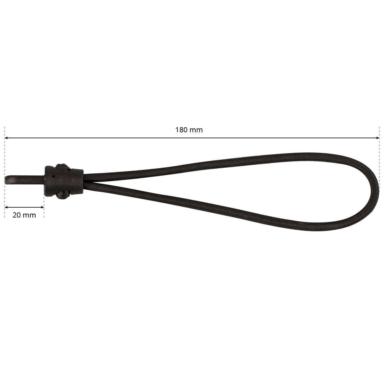 Spannfix Gummispanner - schwarz - 18 cm