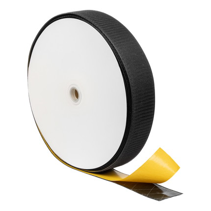 Selbstklebendes Klettband - 50 mm - schwarz