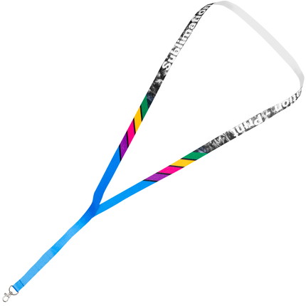 Printed lanyards, single-sided - 10 mm - Carabiner Standard - without security seal