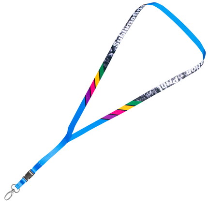 Printed lanyards, 2-sided - 10 mm - Carabiner Oval - without security seal - with clip