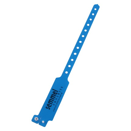Printed vinyl admission wristbands (1c) - blue
