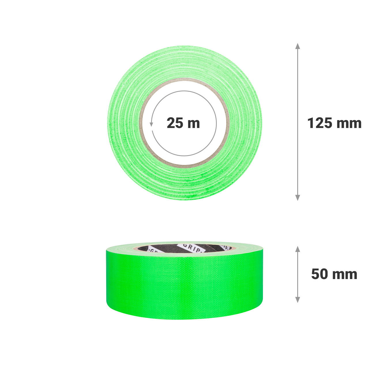 Adhesive cloth tape NEON GT 571 - neon green