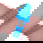 plastic admission wristbands - neon blue Unprinted vinyl tape - neon blue