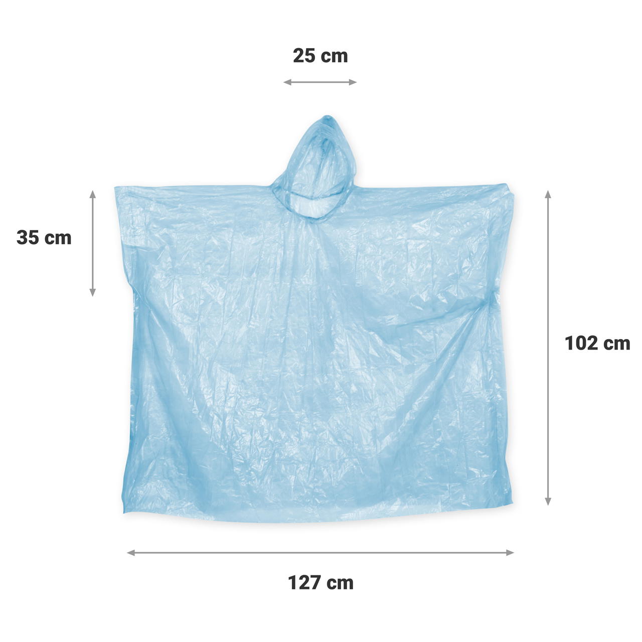 Disposable raincape GRIP – pack of 10 - blue