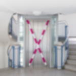 Barrier tape striped - pink-white Barrier tape striped - pink-white