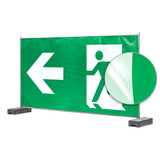 Reflex banner emergency exit