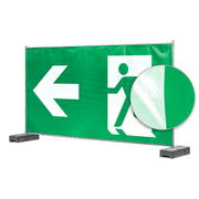 Reflex Banner Notausgang - Notausgang links
