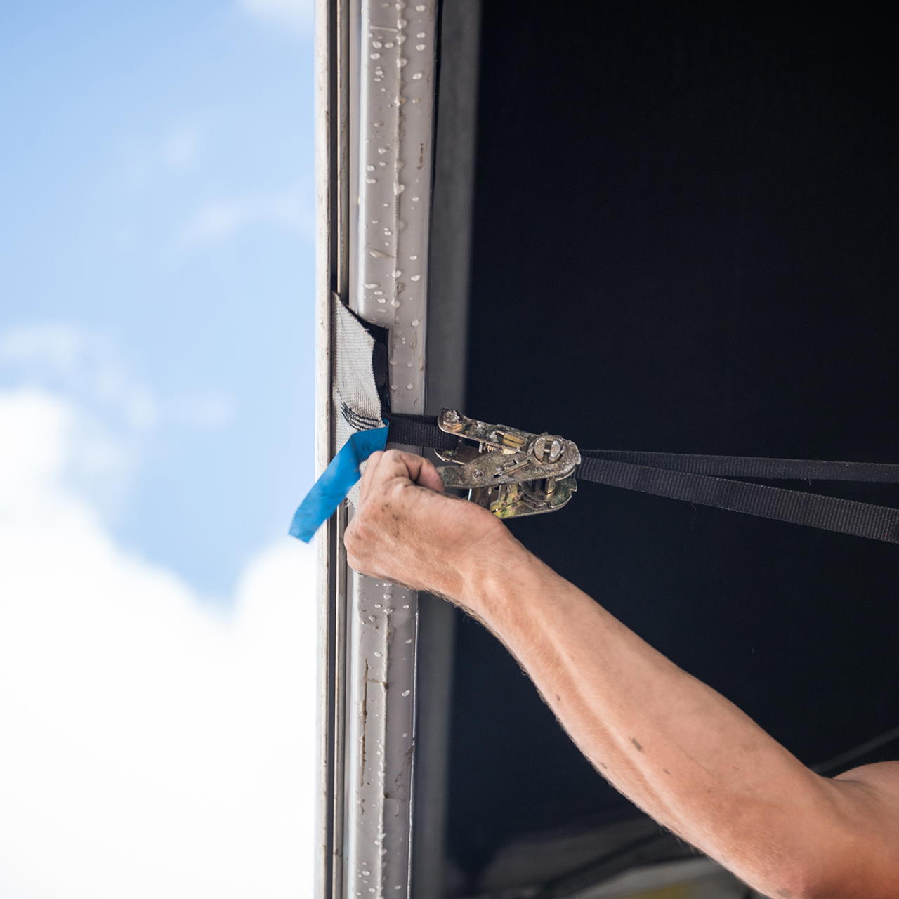 Spanngurt schwarz - 1-teilig - 6,00 m x 50 mm