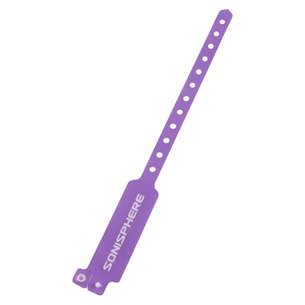 Printed vinyl admission wristbands (1c) - purple