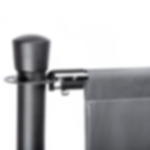 Banner Befestigungsstange - schwarz Banner Befestigungsstange für Kordelständer GRIP - schwarz