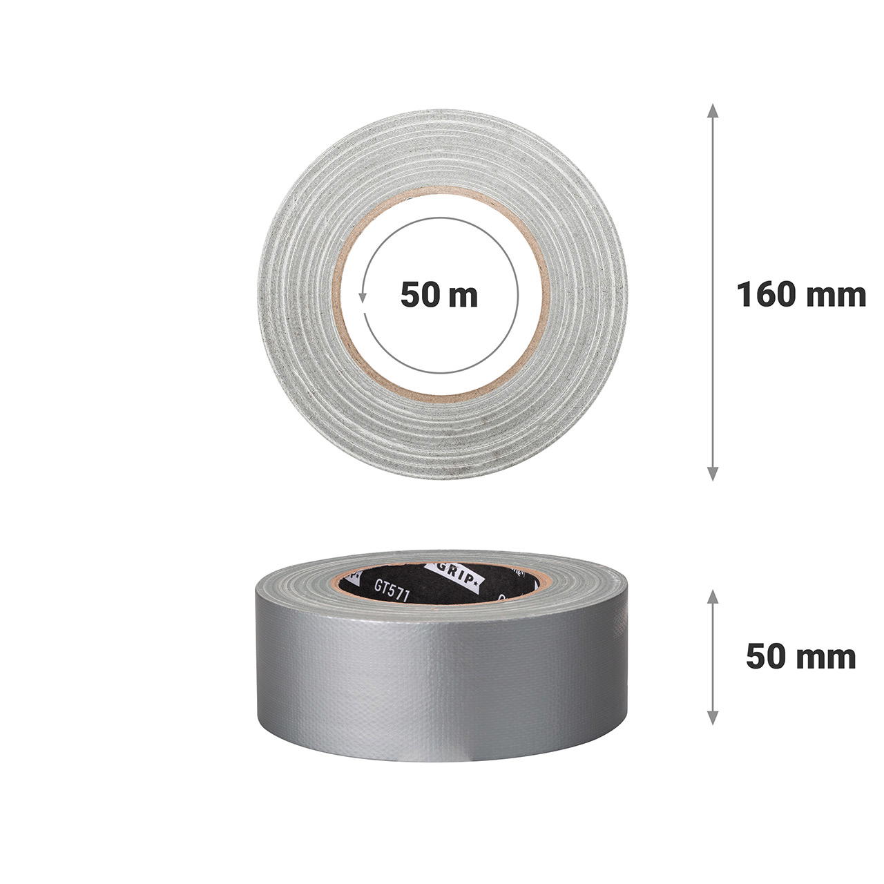 Adhesive cloth tape GT 571 - silver