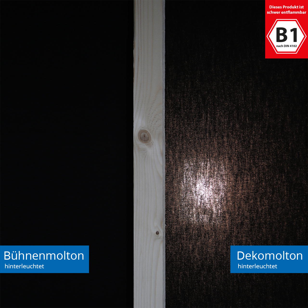 Decorative molton B1 – sold by the metre - black