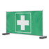 Preview: Fence-banner first aid green/white