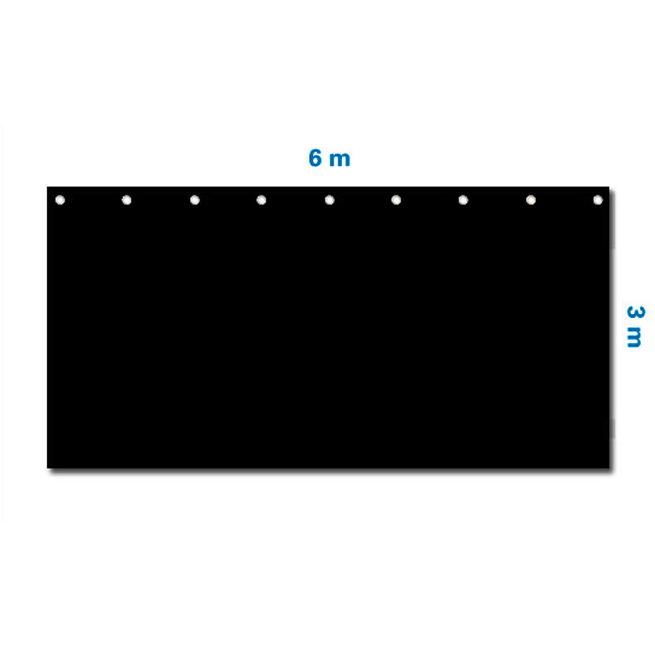 Molton curtains in standard sizes - 6 m x 3 m