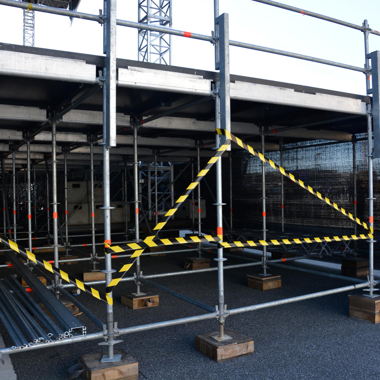 Absperrband gelb schwarz - extrem reißfest