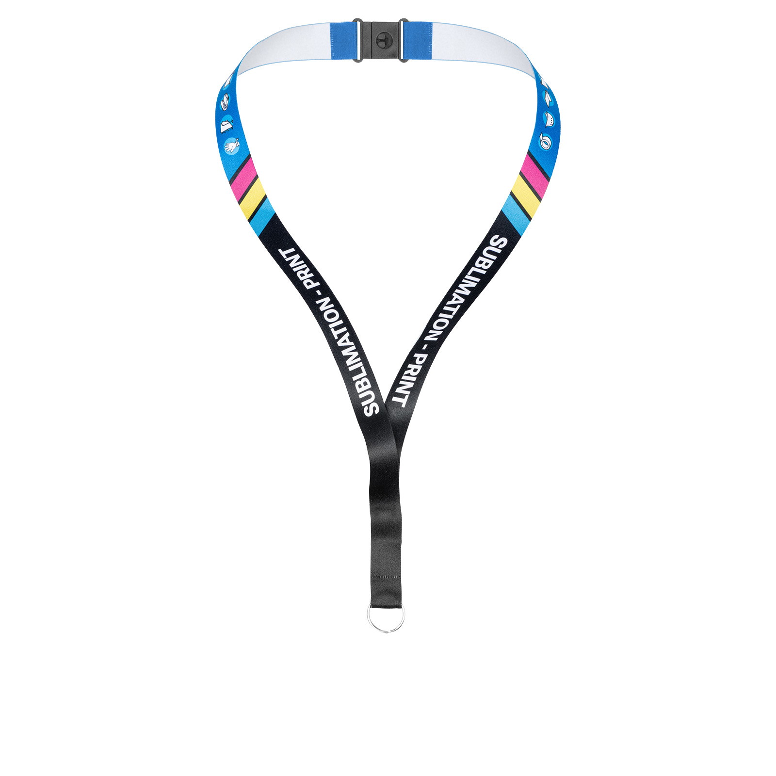 Lanyards bedruckt 1-seitig - 15 mm - Kartenhalter - ohne Sicherheitsverschluss - ohne Clip