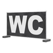 Fence-banner WC - WC (black-white)