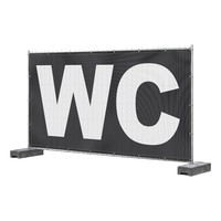 Bauzaunblende | WC (schwarz-weiß)