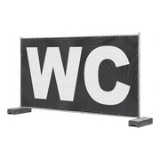 Bauzaunbanner WC Bauzaunbanner WC - WC (schwarz-weiß)