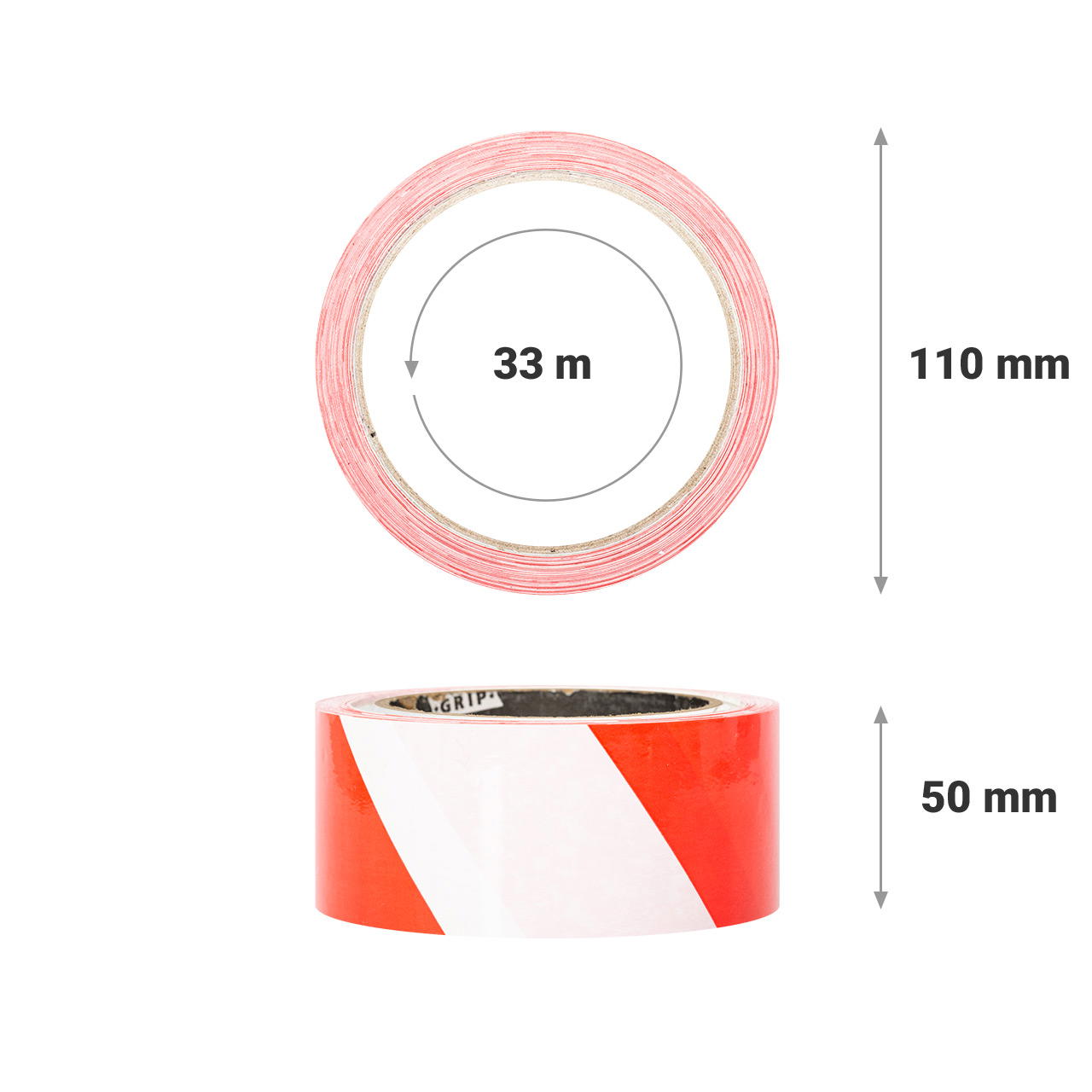 GT 800 warning tape - red-white