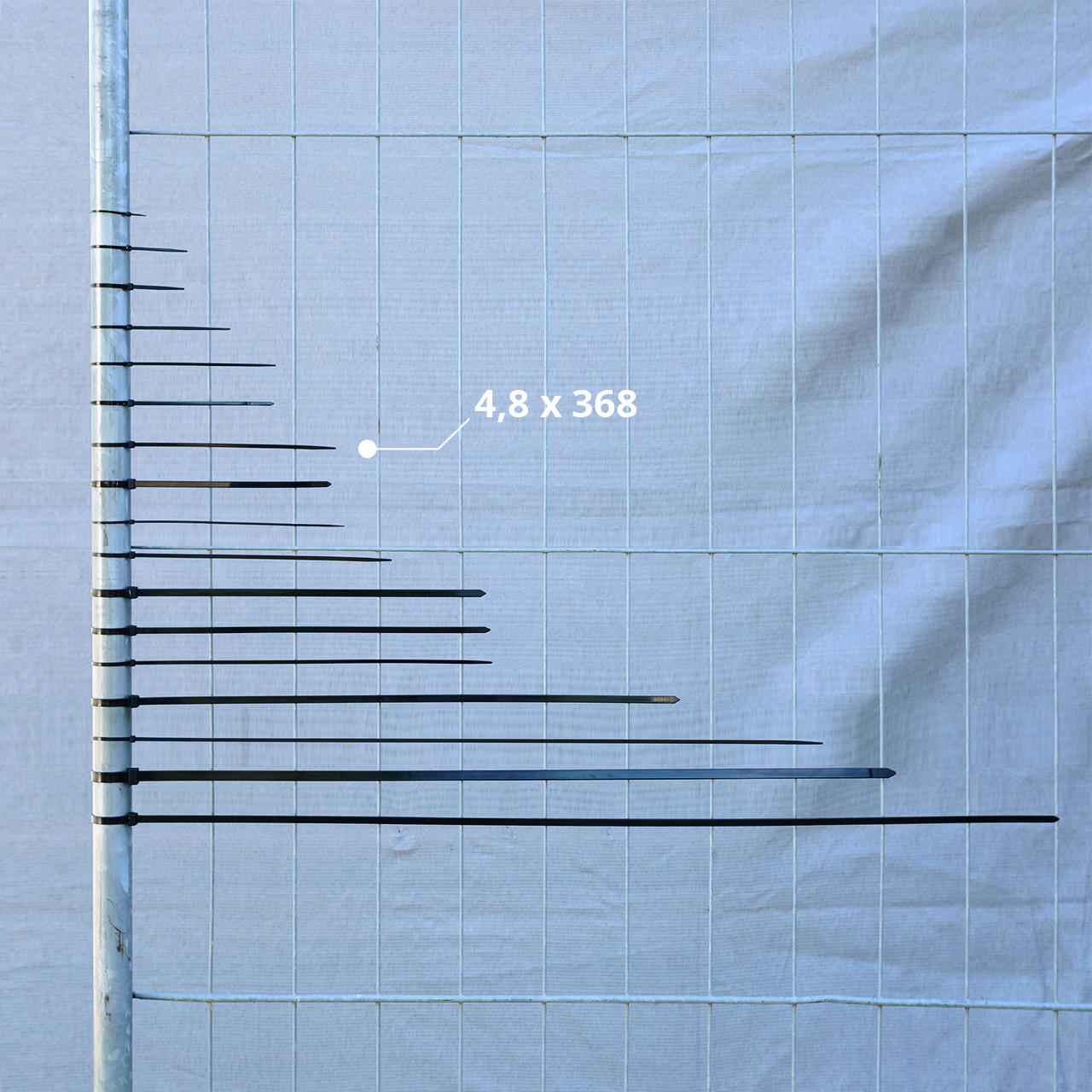 Kabelbinder schwarz - 4,8 mm x 368 mm
