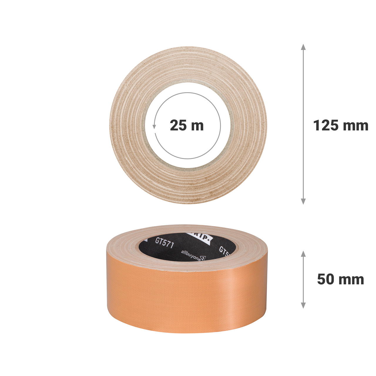 Adhesive cloth tape coloured Grip Tape GT 571 - light brown
