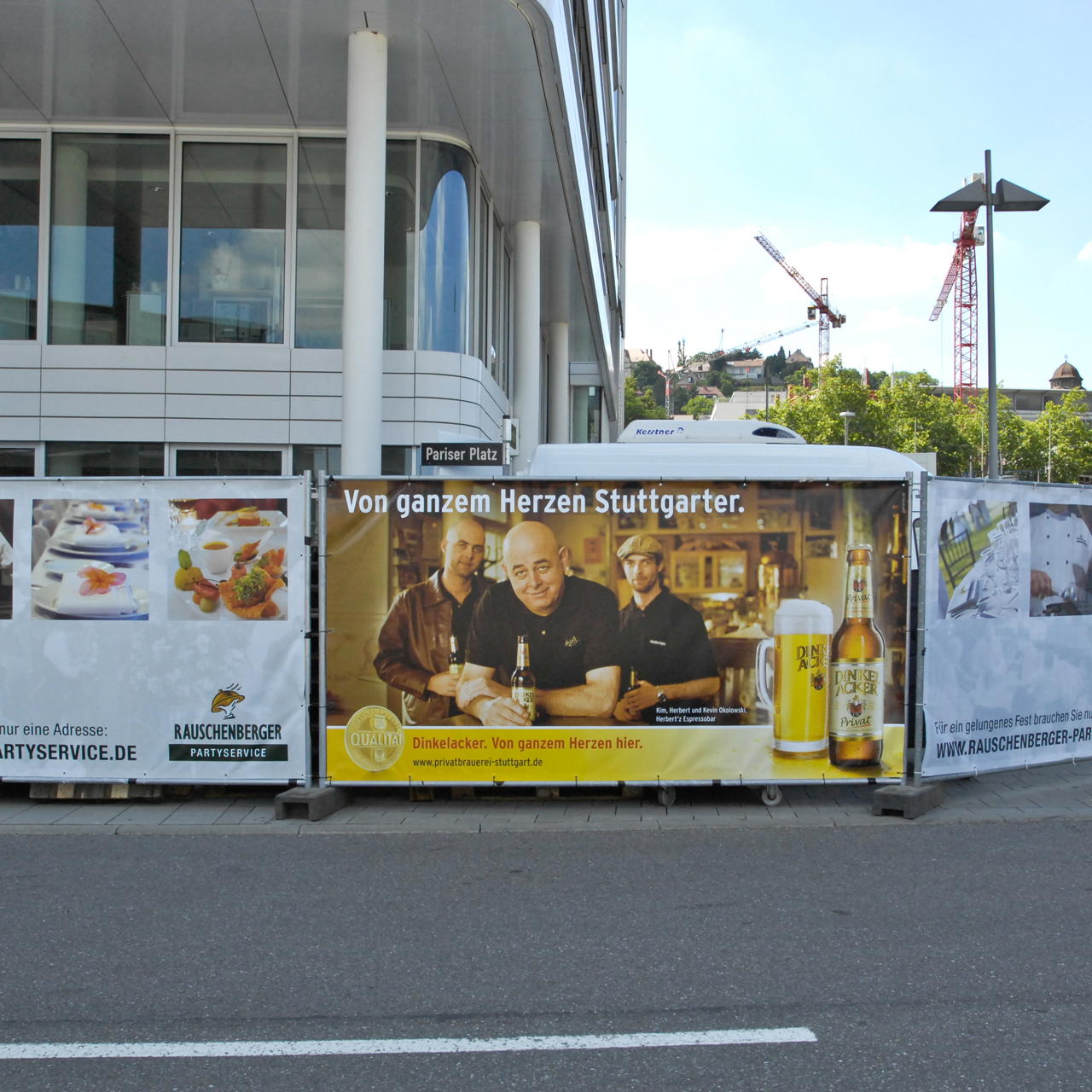 Bauzaun Banner bedruckt | Bauzaunplane Budget