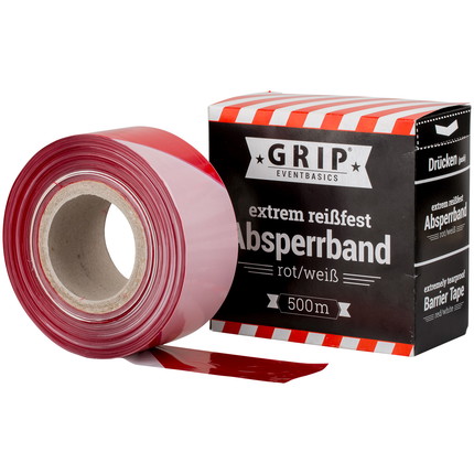 Absperrband rot weiß extrem reißfest - 500 m