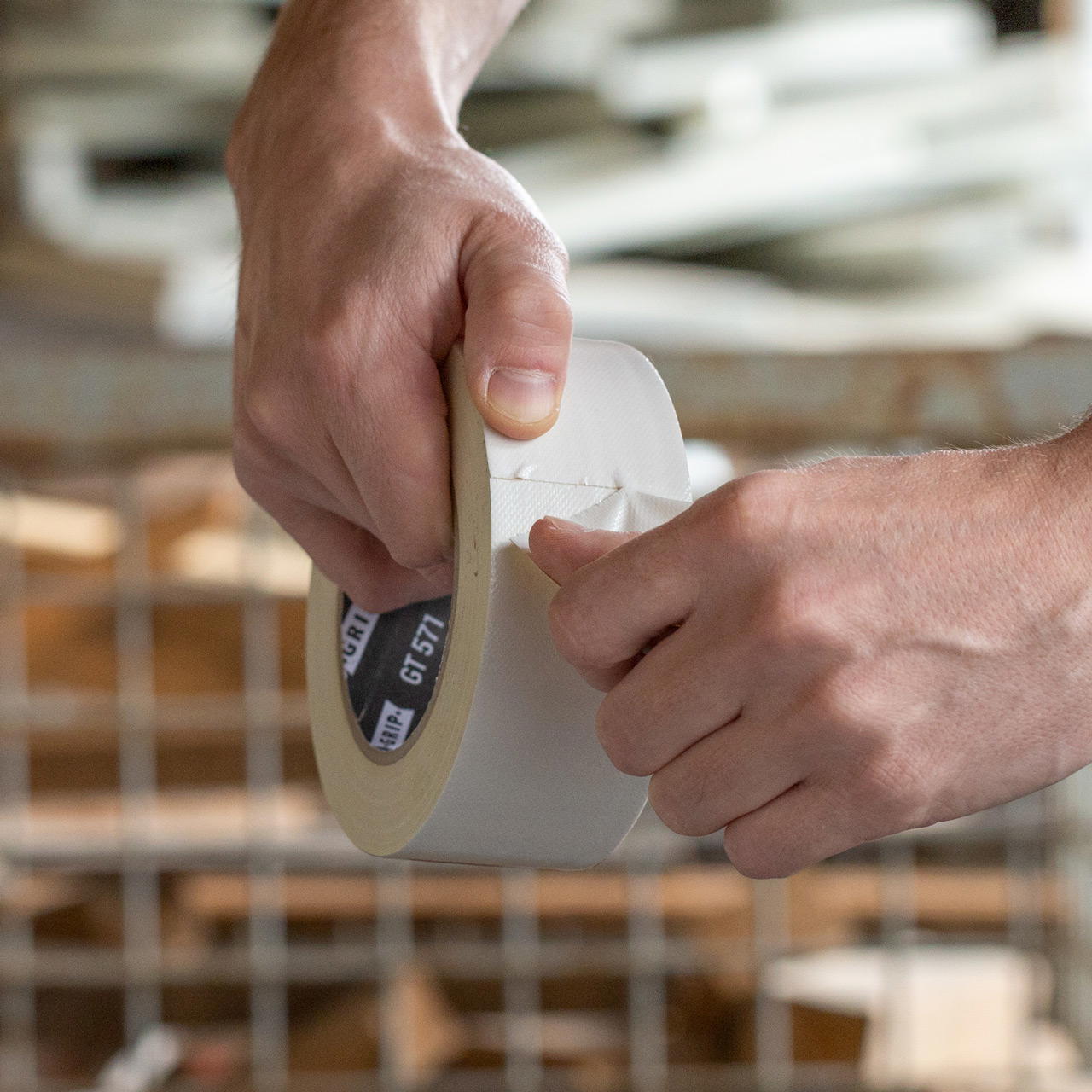 Gewebeklebeband farbig Grip Tape GT 571, weiß - weiß