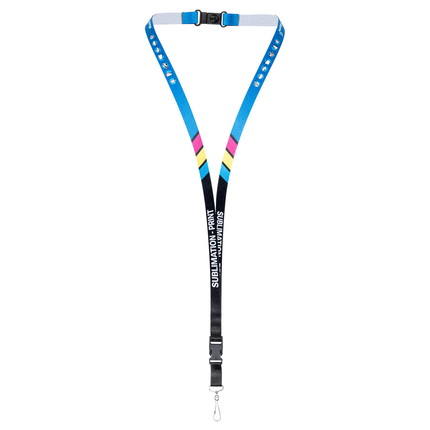 Lanyards bedruckt 1-seitig - 10 mm - Simplexhaken - mit Sicherheitsverschluss - mit Clip