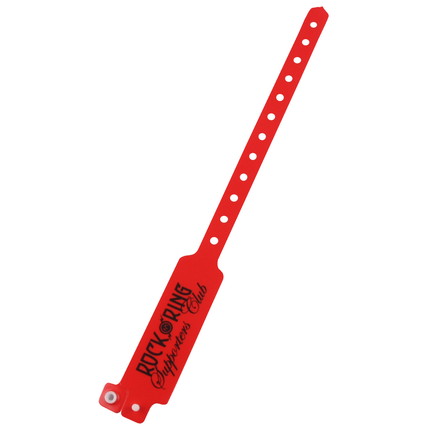 Printed vinyl admission wristbands (1c) - red