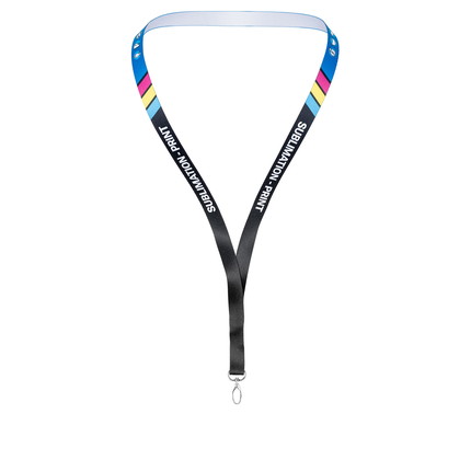 custom lanyards - 15 mm Printed lanyards, single-sided - 15 mm - Carabiner Oval - without security seal - without clip